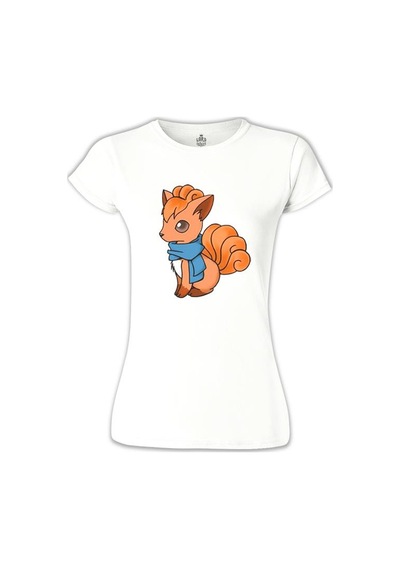 Pokemon Go - Vulpix Beyaz Kadın Tshirt 001