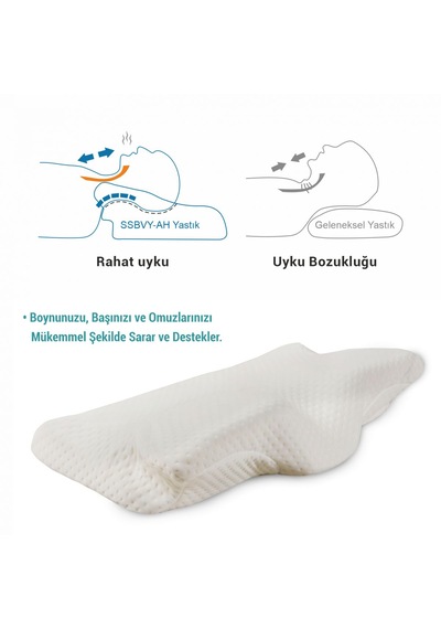 Soub Sleep Güzellik Beauty Ortopedik Visco Yastık, Anti Horlama