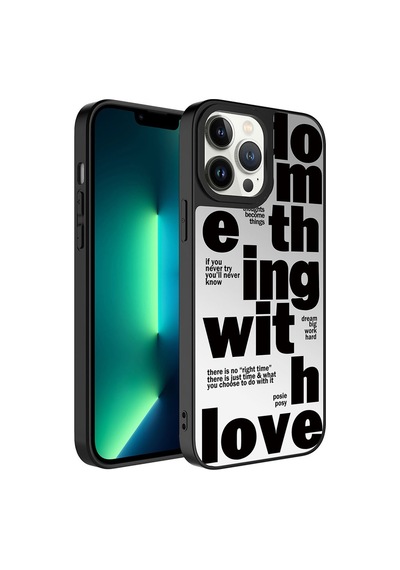 Apple Uyumlu iPhone 13 Pro Max Kılıf Aynalı Desenli Kamera Korumalı Parlak Zore Mirror Kapak