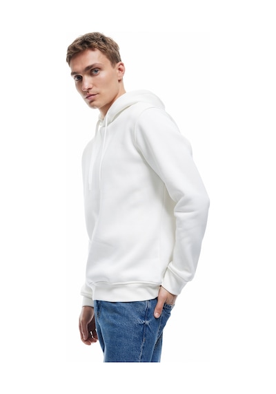 Koton Şardonlu Uzun Kollu Basic Kapşonlu Sweatshirt Beyaz 6wam70015mk Beyaz