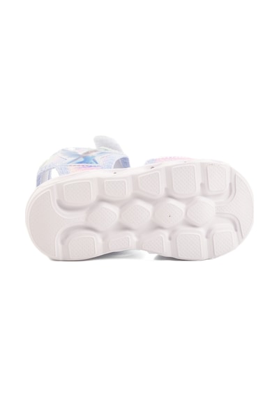 Mavi Cırtlı Işıklı Kız Bebek Sandalet 018129 B Mavi