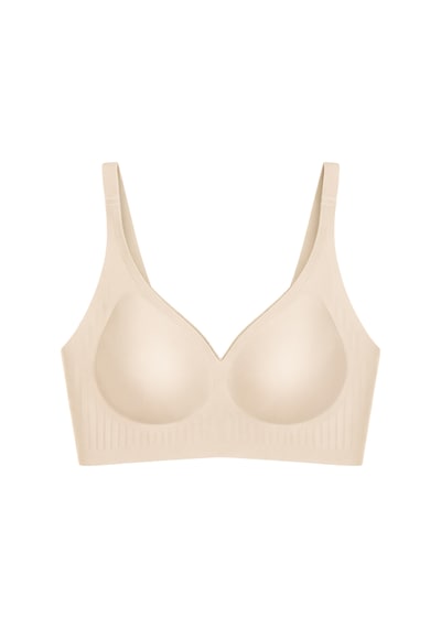 Cottonhill Seamless Bra - Slight Ten Lazer Kesim Dikişsiz Dilim Detaylı Balensiz Kadın Sütyen Ten