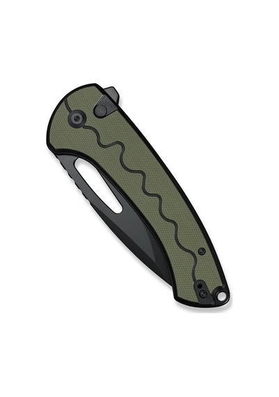 Sencut Squiggy Black / Green G10 Handle Black 9cr18mov Blade Kamp Çakı Yeşil