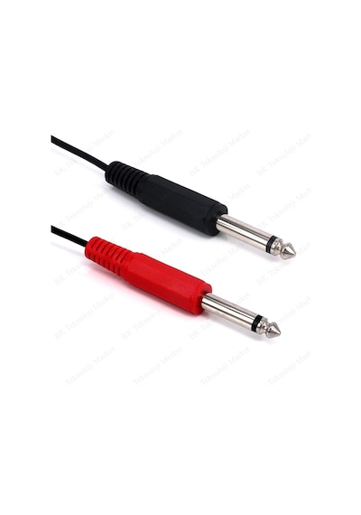 3-Pin Xlr Dişi To 2 X 1-4 "6.35Mm Mono Erkek Trs Y Kablo - 1.5 M
