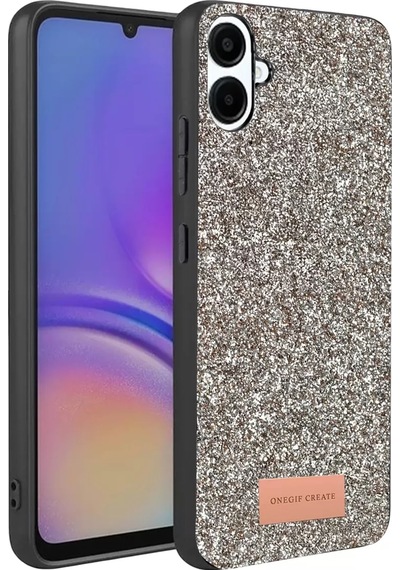 Onegif Samsung Galaxy A07 4g Bright Simli Kapak - Gümüş
