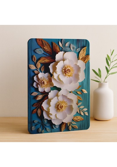 Su Emici Banyo Paspası 38x58 Cm - Desenli Elastik Çok Renkli