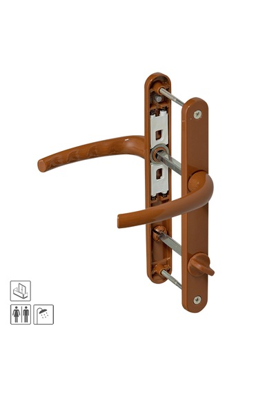 Pimapen Pvc Alüminyum Çift Taraflı Metal Kapı Kolu Wc Altınmeşe