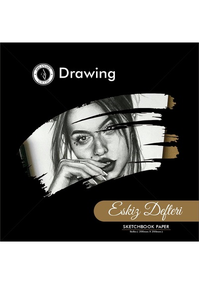 Dreamartgalery Eskiz Defteri 20x20 Cm 50 Yaprak Bej Kağıt Spiralli Sert Kapak