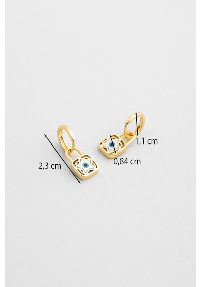 So Chic Celestina 18 Ayar Sarı Altın Kaplama Gümüş Sallantılı Küpe Sarı