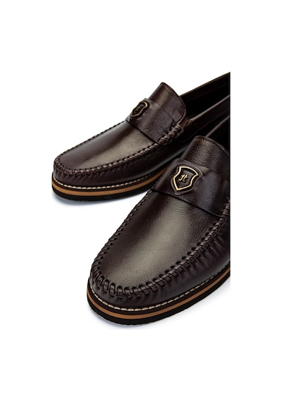 Tamer Tanca Erkek Hakiki Deri Kahverengi Loafer Ayakkabı 1008 3390 Erk Ayk Sk24-25 Kahve Dr Kahverengi