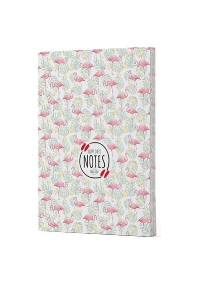 Flamingo 3 - Yan Boyamalı Çizgili Defter