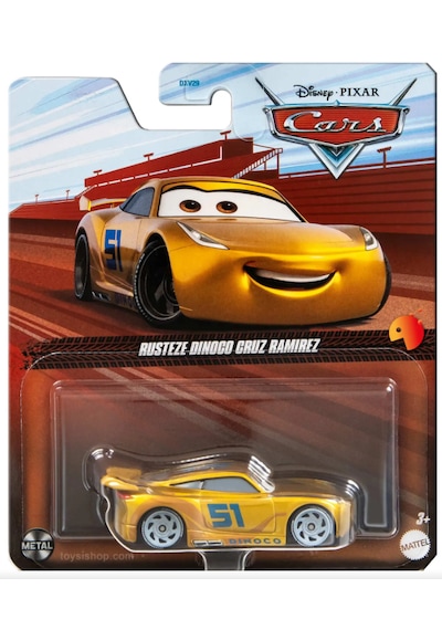 Disney Pixar Cars Rusteze Dinoco Cruz Ramirez Altın