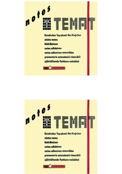 Temat 75 X 75 Mm Pastel Sarı Postit - Yapışkanlı Kağıt 2'Li