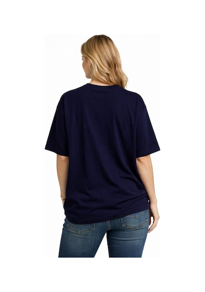 Fantastic Baskılı Lacivert Oversize Tişört - %100 Pamuk Lacivert