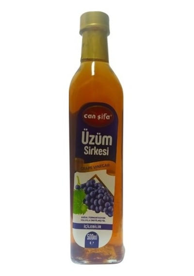 Can Şifa Doğal Fermantasyon Katkısız Üzüm Sirkesi Cam 500 ML