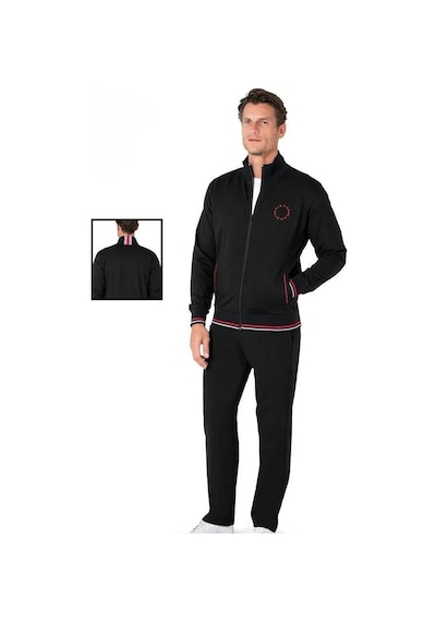 Pierre Cardin Erkek Regular Fit Pamuklu Fermuarlı Çizgi Detay Likralı Eşofman Takımı Siyah Pierre Cardin Erkek Regular Fit Pamuklu Fermuarlı Çizgi Detay Likralı Eşofman Takımı Siyah