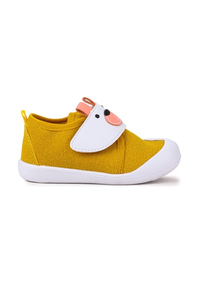 Kiko Kids Winni Cırtlı Erkek Bebek İlk Adım Panduf Ayakkabı Sarı