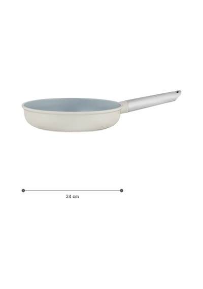 Madame Coco Vincenzo Döküm Alüminyum Kızartma Tavası - Gri/bej - 24 Cm 8684427212912 Çok Renkli