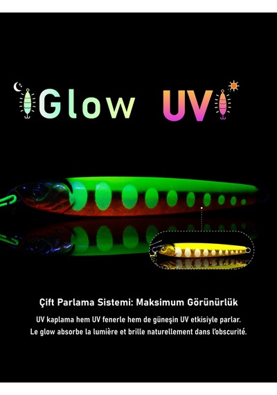 Jig, Zoka, Suni Yem, Glow Uv Metal Jig, 60gr 10cm Jıgto Tide 60