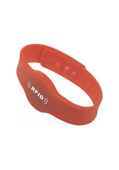 13.56mhz Rfid Manyetik Bileklik Kırmızı Su Geçirmez Silikon Proximity Göstergeç 13.56 Mhz Kapı Geçiş