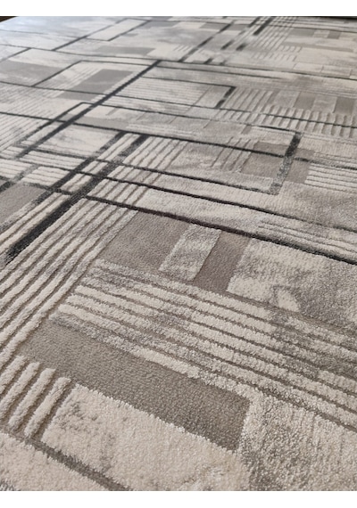 Artemis Samoa 02378c Gri Çizgili Modern Halı 160x230 Ölçü gri
