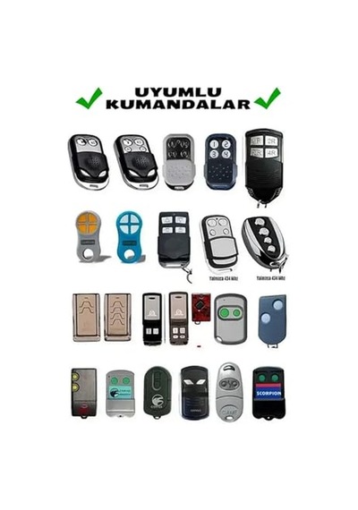Mhz Uzaktan Kumanda - Akıllı - Kodlanabilir Garaj - Kepenk - Bariyer - Alarm - Araç Vs Diğer