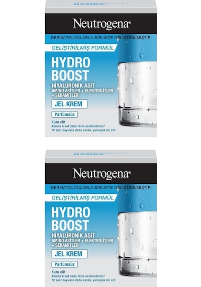 Neutrogena Hydro Boost Gel Cream Nemlendirici Kuru Ciltler 50 ML x2