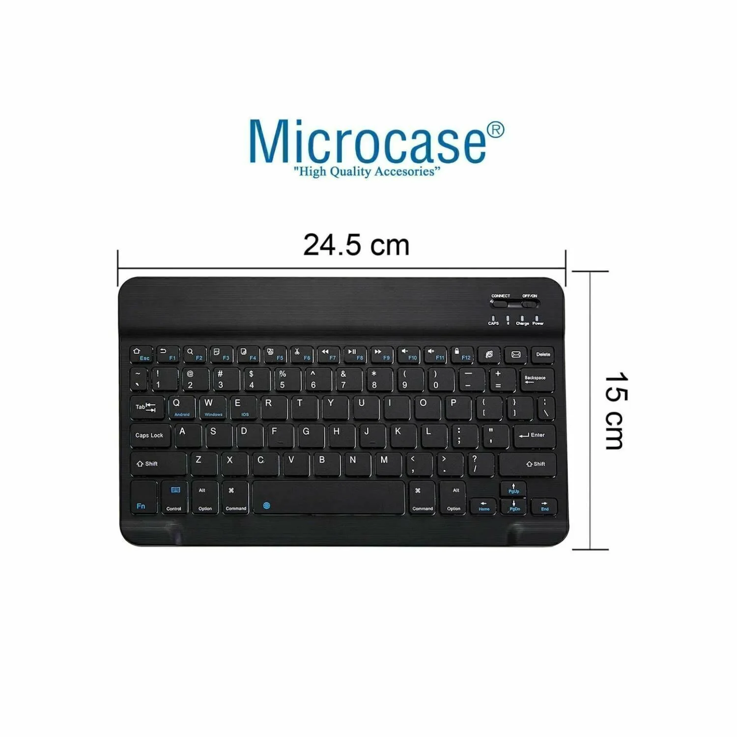 Microcase Samsung Active 4 Pro / Active 5 Pro 10.1'' İle Uyumlu Bluetooth Klavye Tr Sticker + Bluetooth Mouse + Tablet Standı - Al2765 Diğer