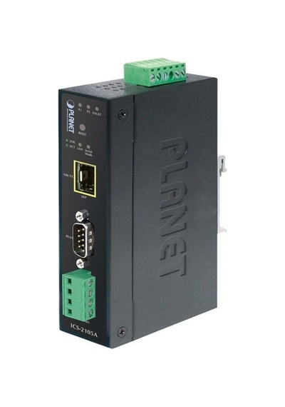 Ip30 Industrial Rs232/rs-422/rs485 To 100base-fx Fiber Optic Sfp Converter