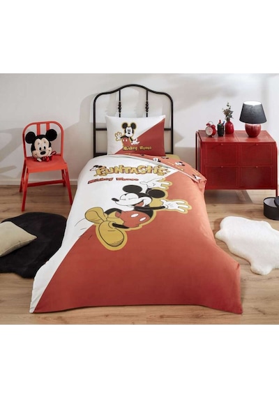 Özdilek Dsny Nevresim Takımı Ranforce Tek Kişilik Kırmızı Mickey Funtastic Çok Renkli