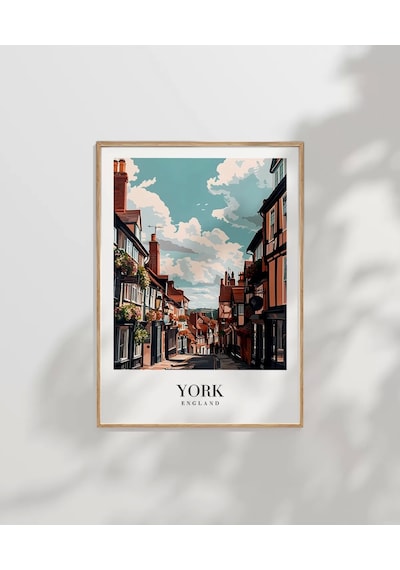Çerçevesiz Poster York Tarihi Sokakları