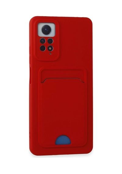 Xiaomi Redmi Note 11 Pro Kılıf Kelvin Kartvizitli Silikon - Kırmızı Diğer