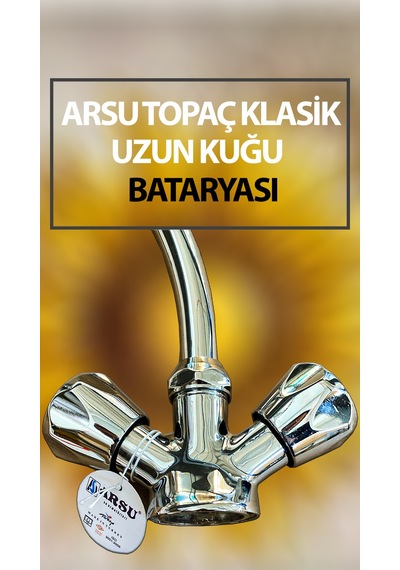 Topaç Klasik Uzun Kuğu Model Orkide Serisi Lavabo Batarya Krom