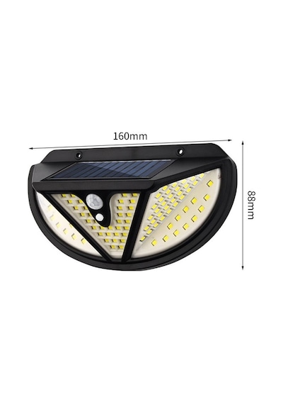 POWERMASTER MX-118 118 SMD LEDLİ HAREKET SENSÖRLÜ ÜÇ MODLU SOLAR DUVAR LAMBASI