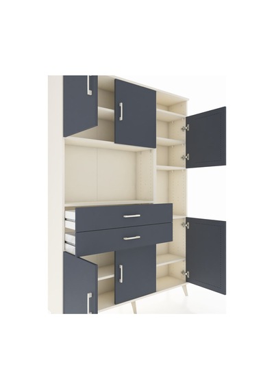 Arges Dolap 9 Raflı 2 Çekmeceli 6 Kapaklı 132x30x195 Aytaşı-antrasit/antrasit Antrasıt/antrasıt Arges Dolap 9 Raflı 2 Çekmeceli 6 Kapaklı 132x30x195 Aytaşı-antrasit/antrasit Antrasıt/antrasıt