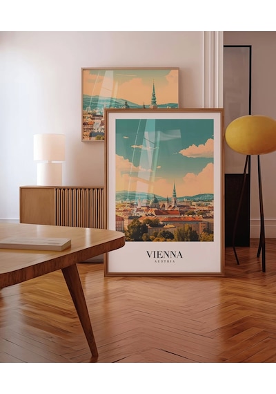 Çerçevesiz Poster Viyana Şehir Manzarası