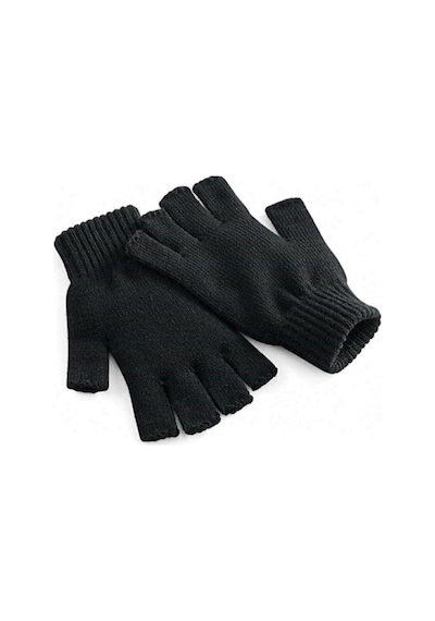 Ahsem Scarf Parmaksız Kesik Yarım Parmak Eldiven Unisex Siyah