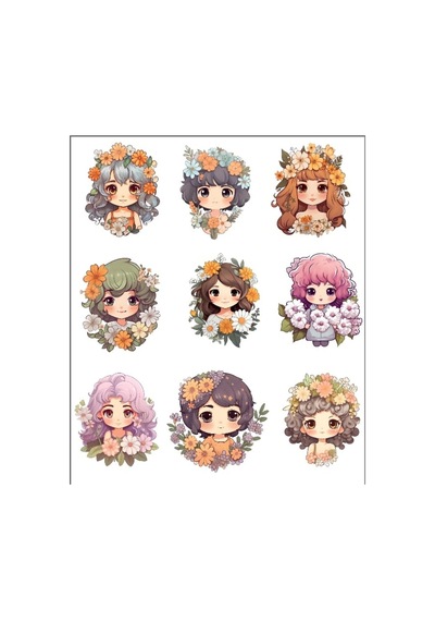 Sevimli Kızlar Sticker Set -1