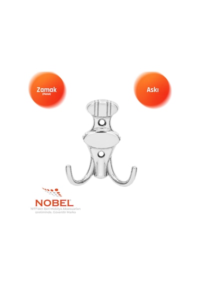 Çi Zgi Li Askı, Metal Vestiyer Askısı, 37 Gr, Dolap Ve Duvar Askılığı, Krom Vidalı
