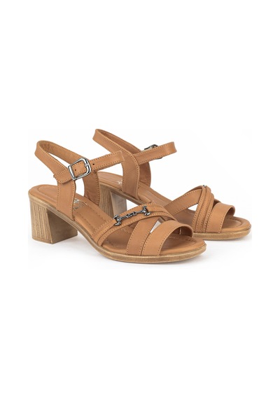 Ziya Kadın Hakiki Deri Topuklu Sandalet 1611020z2220 Camel 1611020z2220 314 36
