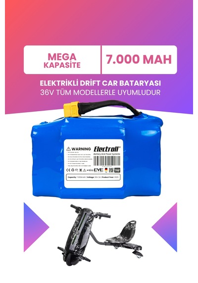 Drift Car Bataryası 36v 7.000mah Mega Kapasite