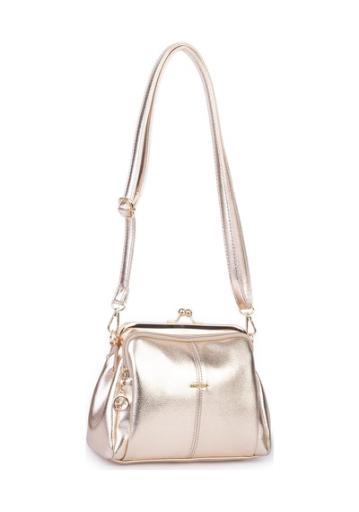 Nas Bag Burslu Klipsli Vintage Omuz Ve Çapraz Çanta 23x20 Cm Ebatlarındadır Gold Altın