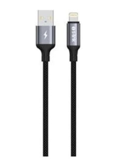 S-link Armor Ul-01 12w 1.2m Usb To Lightning Pd Örgülü Metal Başlıklı Siyah Hızlı Şarj Kablosu Kdo