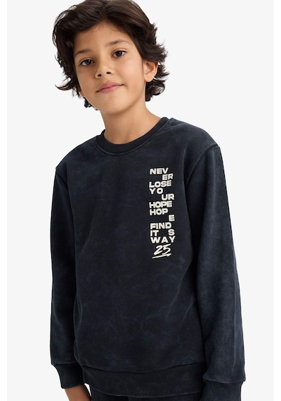 Defacto 2li Takım Baskılı Sweatshirt Eşofman Altı Erkek Çocuk G4968a825wnar202 Antrasit-ar202