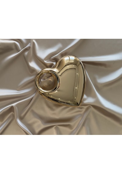 Öznora Kalp Model Gold Abiye Çanta Çok Renkli
