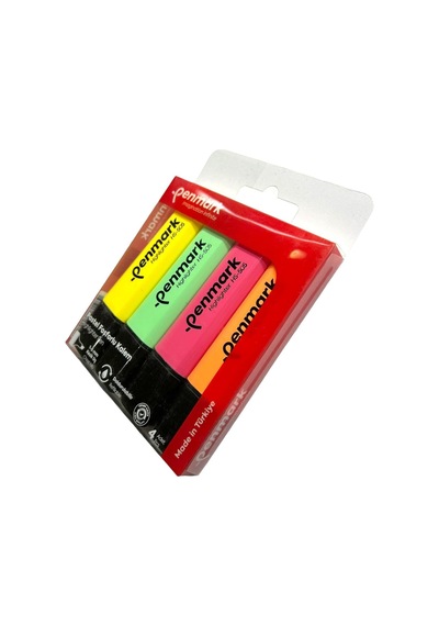 Fosforlu Kalem 4 Lü Asetat Karışık Renk Pastel Hs-505-4p 709701 Çok Renkli