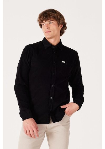 Wrangler Erkek Kadife Gömlek Black Black
