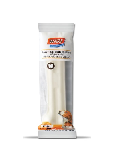 Warf Beyaz Sığır Derisi Köpek Ödül Kemiği 20.5 CM 2 x 150 G