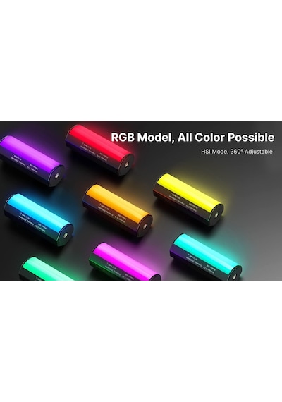 Ulanzi 2637 Kompakt Manyetik Rgb Led Tüp Işık, Siyah