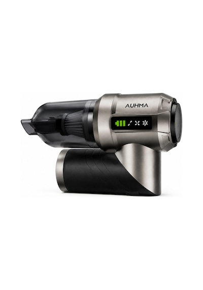 Auhma Ahv-06 22.000pa 6000mah Kablosuz Araç Süpürgesi Brushless Motor Katlanabilir Üfleme Çekme 3 Kademeli Gri-siyah